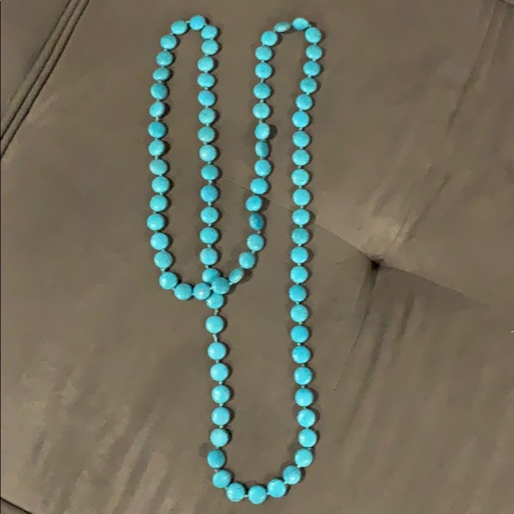 Turquoise Beaded Necklace and Earrings Set ❤️